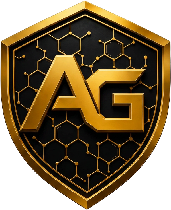 Alpha Gainz gold shield emblem